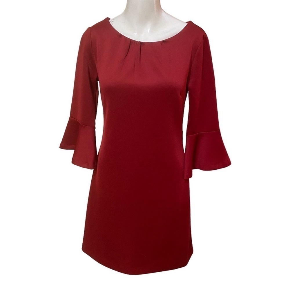 New York & Co. Maroon Sheath Dress Size S NEW